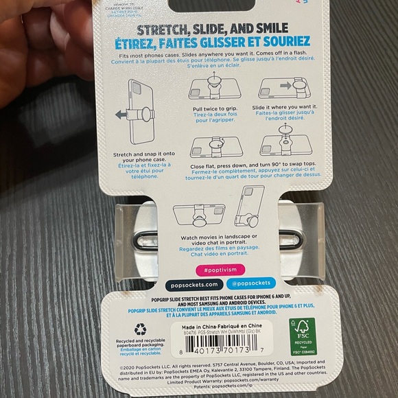 Popsocket Slide Stretch Marble - Picture 2 of 2